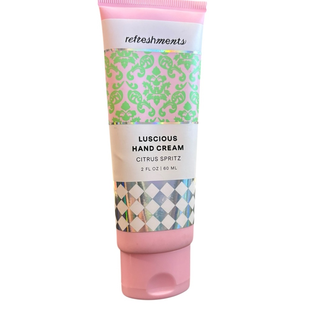 Refreshments Luscious Hand‎ Cream Lotion Citrus Spritz NEW 2 Fl Oz Travel Home